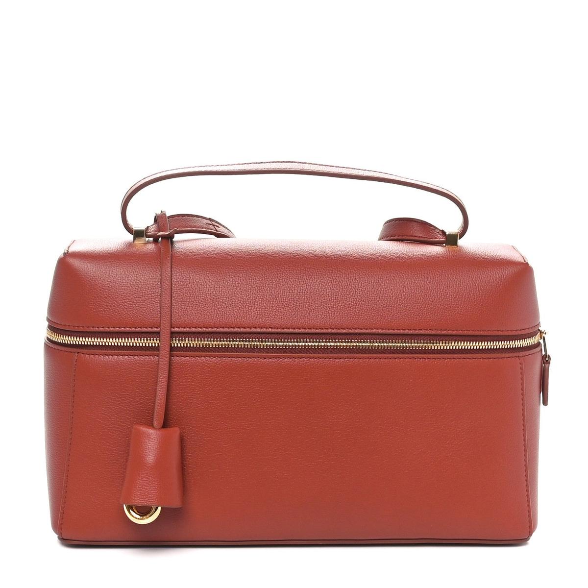 Loro Piana Women's Extra Bag L27 in Deep Kummel Saddle Calfskin