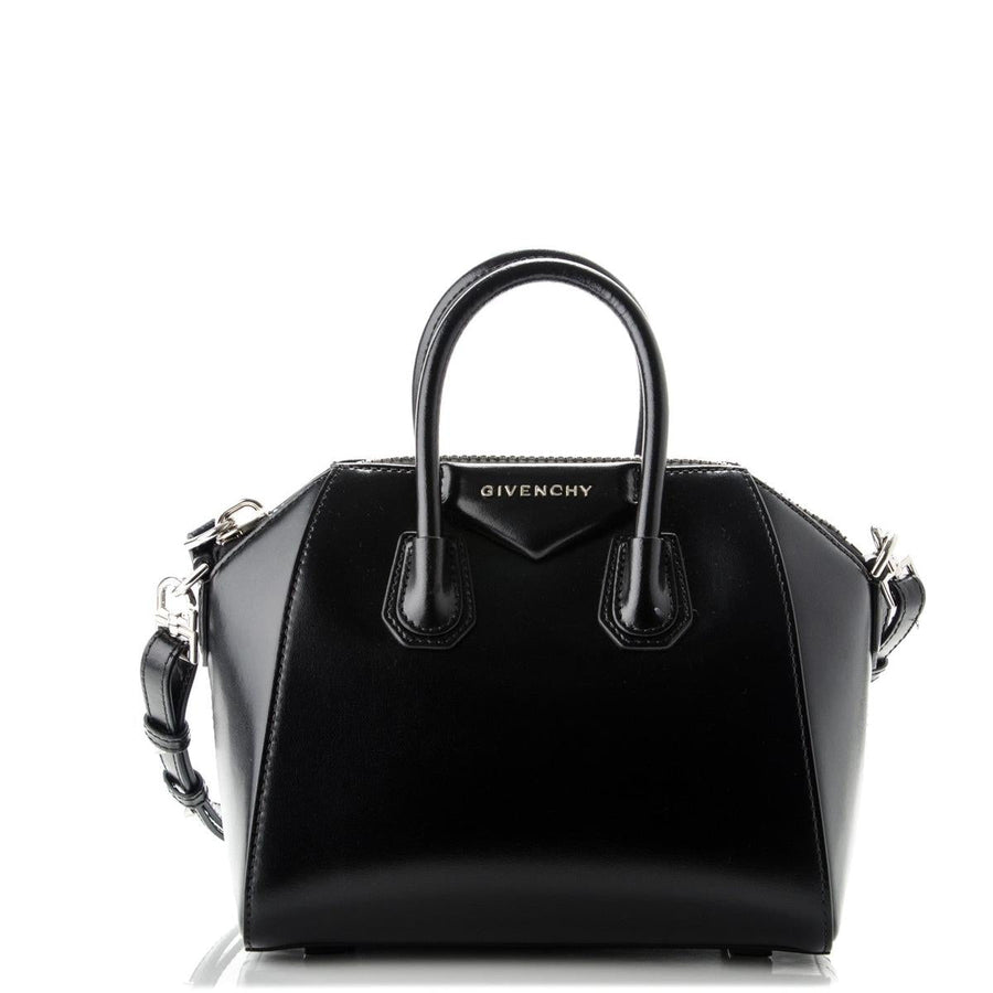 Givenchy Mini Antigona in Black Shiny Calfskin